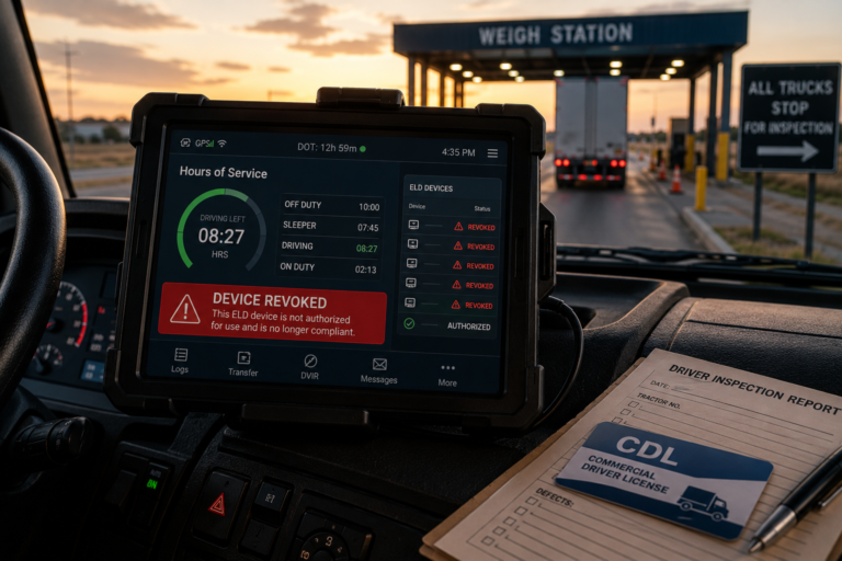 FMCSA ENDURECE EL CONTROL SOBRE LOS ELD NO AUTORIZADOS