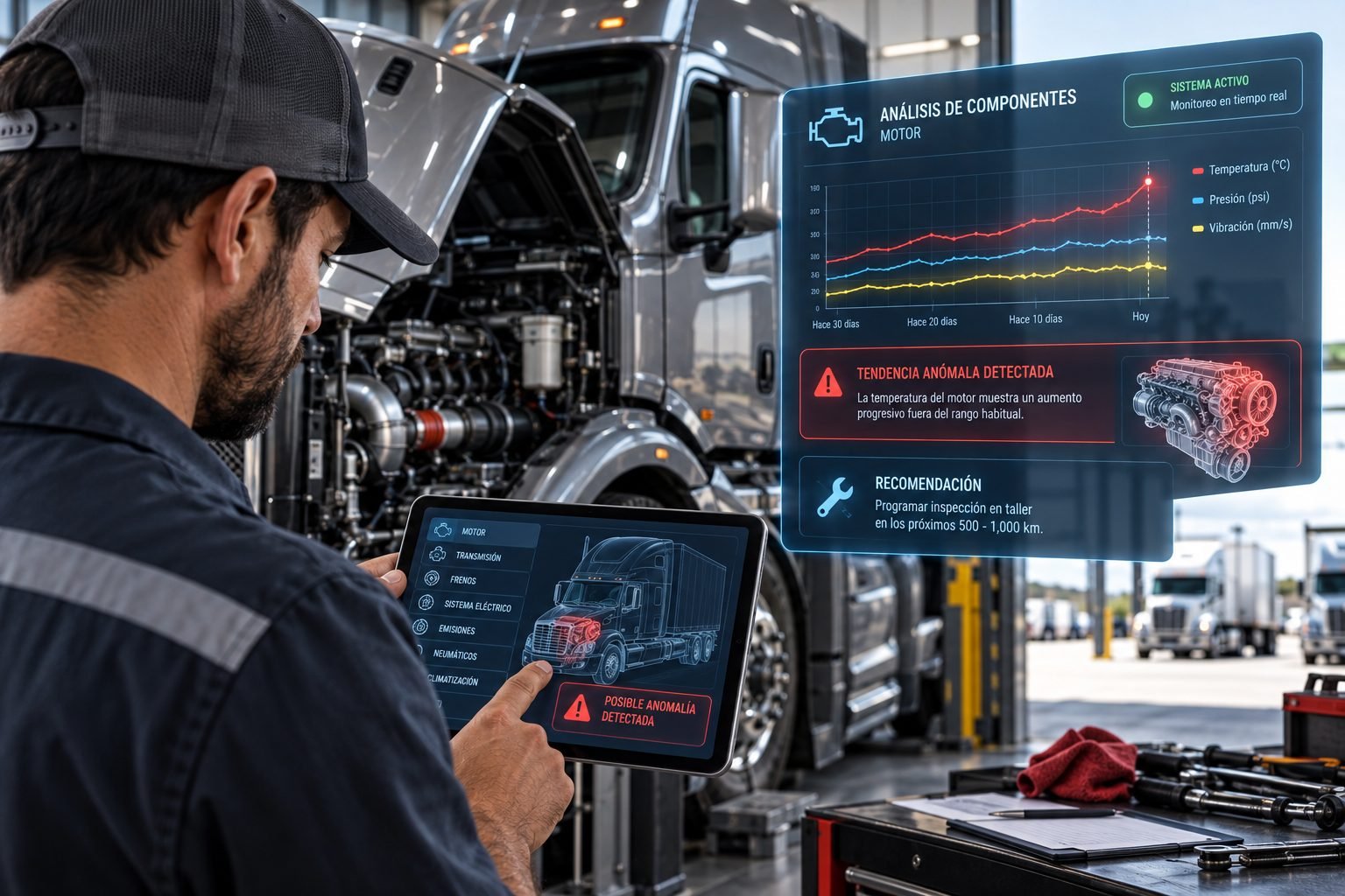 La inteligencia artificial que ya está trabajando en las flotas – Predecir una avería